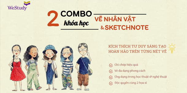 Học Vẽ Nhân Vật & Sketchnote + Tặng Kèm Khóa Học Nhiếp Ảnh