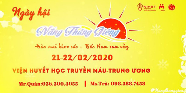 NGÀY HỘI HIẾN MÁU "NẮNG THÁNG GIÊNG 2020"