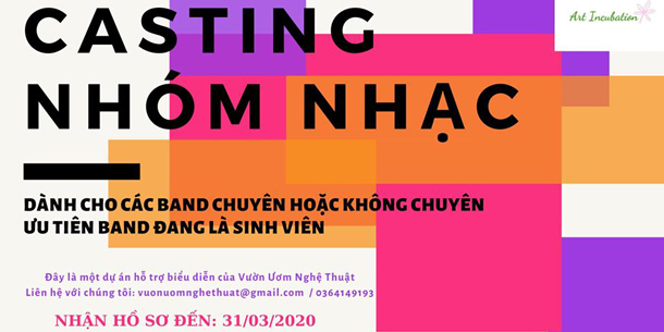 Casting nhóm nhạc - Hạn nhận hồ sơ 31.03.2020