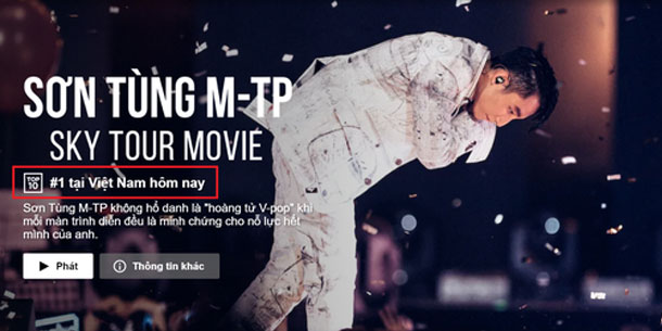 SKY TOUR Movie của Sơn Tùng M-TP leo top trending toàn thế giới sau 24 giờ "thả cửa" 