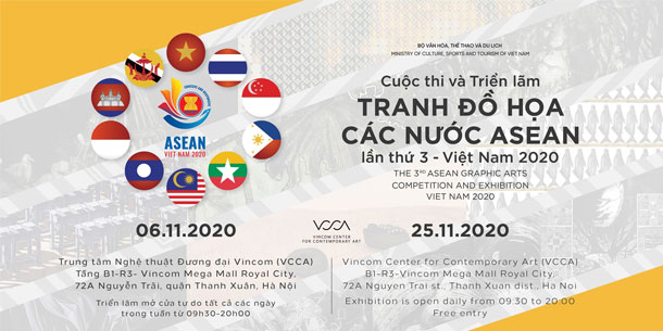 Triển lãm Tranh đồ họa các nước ASEAN – Việt Nam 2020