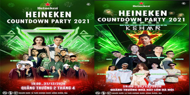 Sự kiện chào đón năm mới: Heineken Countdown 2021