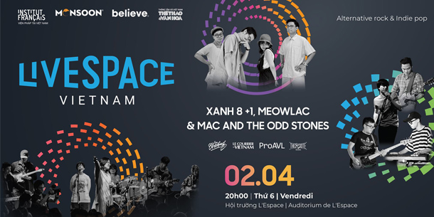 LiveSpace's 2nd concert - Mèow Lạc, Mac and The Odd Stones & Xanh 8+1
