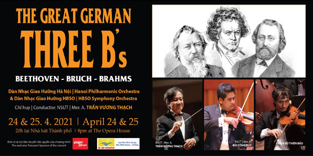 The Great German Three B’s: Beethoven – Bruch – Brahms