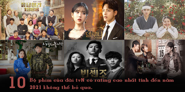 Điểm qua top 10 phim tvN có rating cao nhất được yêu thích nhất tính đến thời điểm hiện tại
