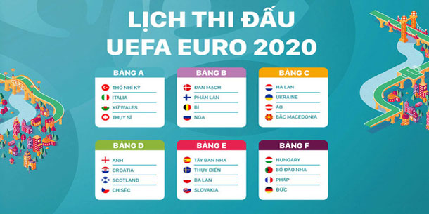 [ Bản tin thể thao] Chi tiết lịch thi đấu UEFA EURO 2020