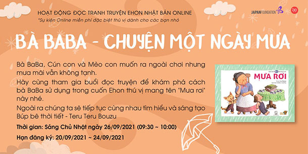 Sự kiện hoạt động đọc tranh truyện Ehon Nhật Bản online