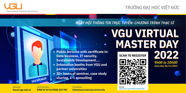 VGU Virtual Master Day 2022 - Ngày hội thông tin trực tuyến chương trình thạc sĩ