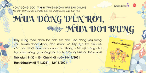 Hoạt động đọc tranh truyện Ehon Nhật Bản online: Mùa đông đến rồi, mùa đói bụng.