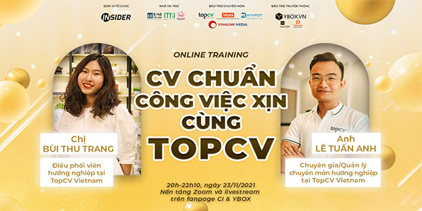 Training CV:  CV CHUẨN - CÔNG VIỆC XỊN CÙNG TOPCV 