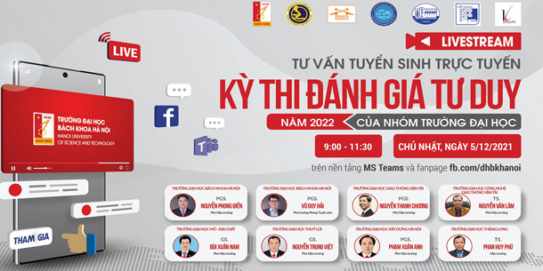 Tư vấn tuyển sinh trực tuyến miễn phí - Kỳ thi đánh giá tư duy 2022