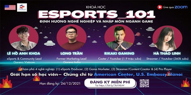 Khóa Học Định Hướng Nghề Nghiệp Và Nhập Môn Ngành Game: ESPORTS 101 