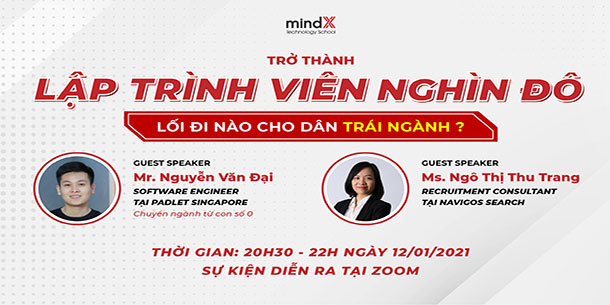 Webinar trở thành lập trình viên nghìn đô: Lối đi nào cho dân trái ngành