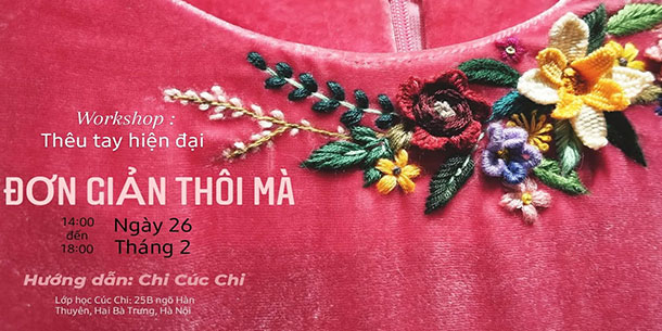 Workshop thêu tay Mùa Xuân : Đơn Giản Thôi Mà