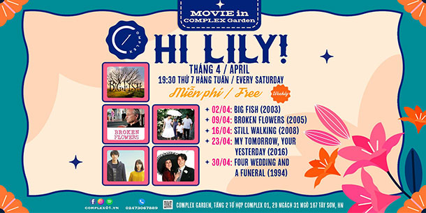 Sự kiện chiếu phim tháng 4 tại MOVIE in COMPLEX Garden |  APRIL: 'HI LILY