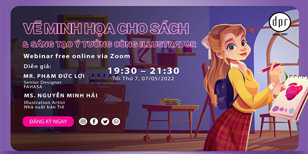 Webinar vẽ minh hoa cho sách và sáng tạo ý tưởng cùng Illustrator.