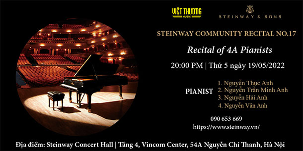 Sự kiện hòa nhạc Steinway Community - Recital Series No.17
