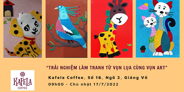 Workshop trải nghiệm làm tranh từ vụn lụa 