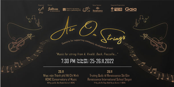 Sự kiện hòa nhạc AIR ON STRINGS - Concerts for supporting Community Development Project
