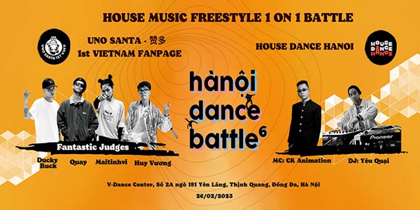 Cuộc thi Hanoi Dance Battle Vol.6 - Ngày 26.02.2023