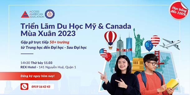 Triển lãm Du học Mỹ và Canada mùa Xuân 2023 tại thành phố Hồ Chí Minh