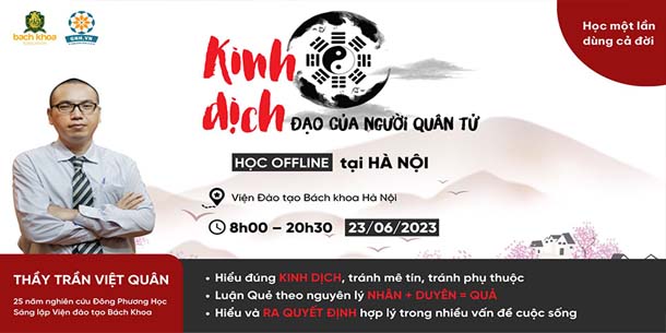 Cơ hội tham gia Khóa học Kinh Dịch - Đạo Của Người Quân Tử (tháng 6.2023)