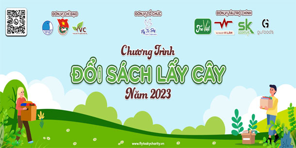 Chương Trình “Đổi Sách Lấy Cây” 2023 Do Nhóm Từ Thiện Fly To Sky Tổ Chức