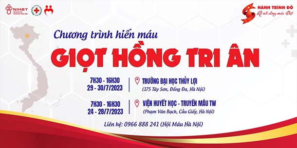Ngày hội hiến máu - Giọt Hồng Tri Ân 2023 tại Hà Nội