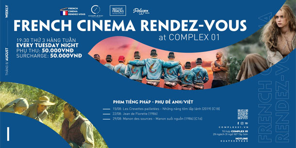 Tuần lễ Phim Pháp tháng 8: FRENCH CINEMA RENDEZ-VOUS 