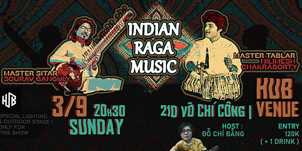 Sự kiện âm nhạc HUB Present: INDIAN RAGA MUSIC