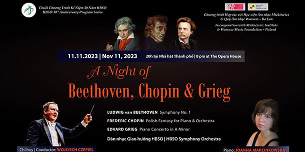 Đêm nhạc Bethoven, Chopin & Grieg