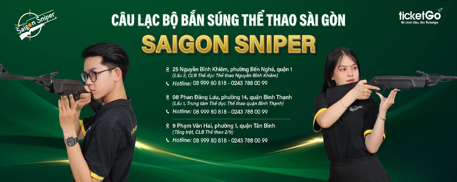 Tickets to experience shooting sports at Saigon Sniper