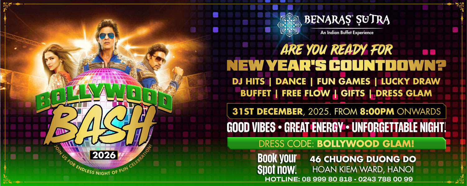 Hanoi's Biggest Bollywood Bash - Countdown party 2026 at Benaras Sutra