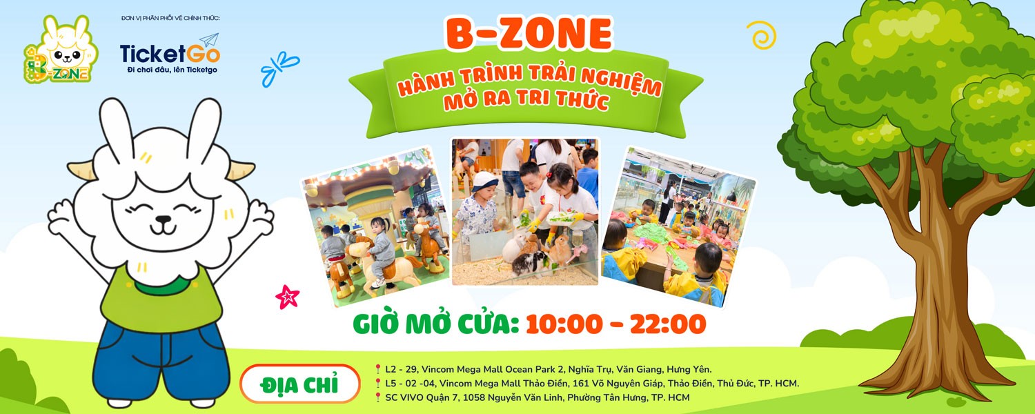 Vé vào cửa khu vui chơi trẻ em B-Zone - Cơ Sở B-Zone ViVo