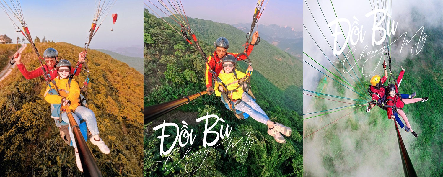 Tour bay dù lượn Hà Nội | Hanoi Paragliding Tour