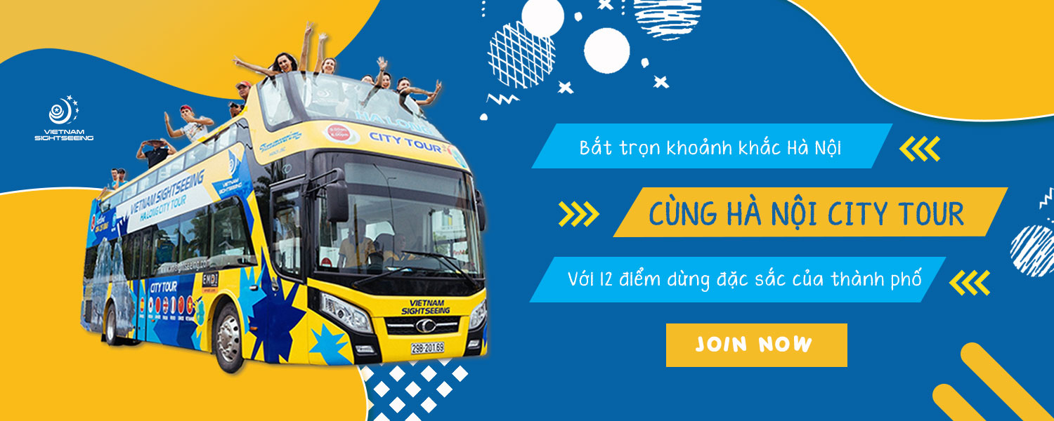Tour tham quan Hà Nội bằng xe buýt 2 tầng mui trần
