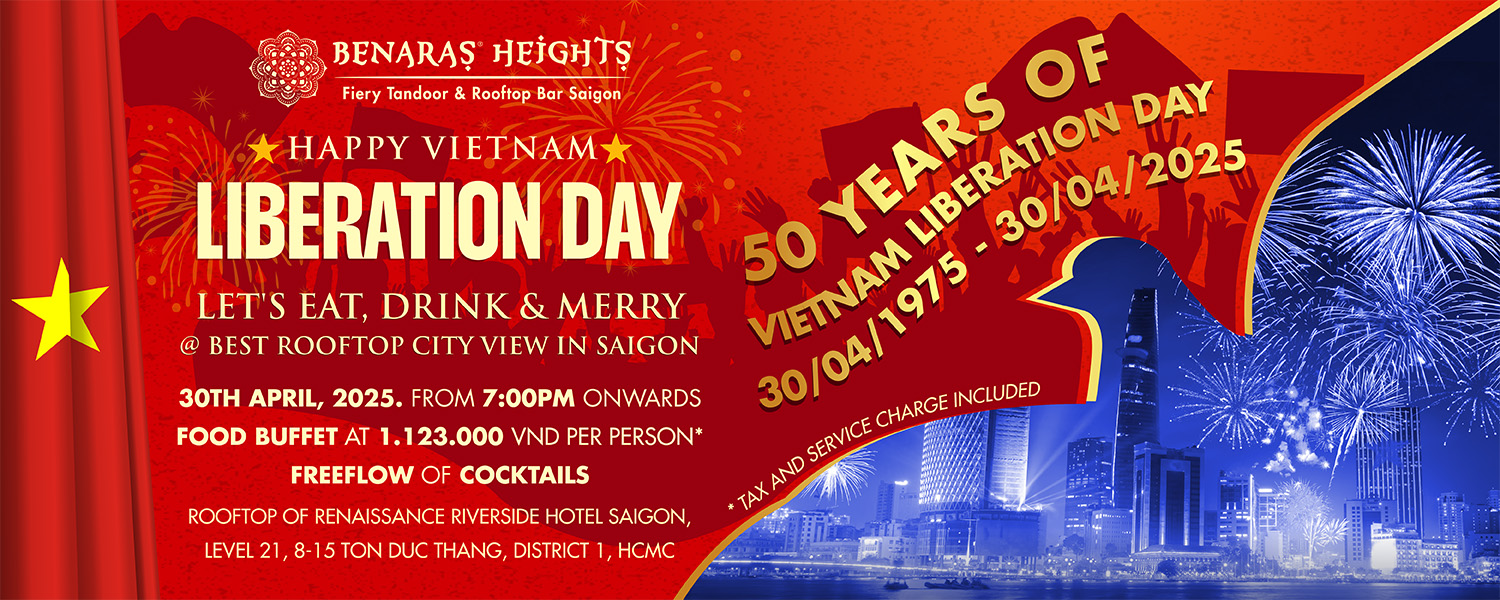 Đón lễ 30/4 trên Rooftop đẹp nhất Sài Gòn - Ngắm pháo hoa - Ăn buffet - Uống thả ga