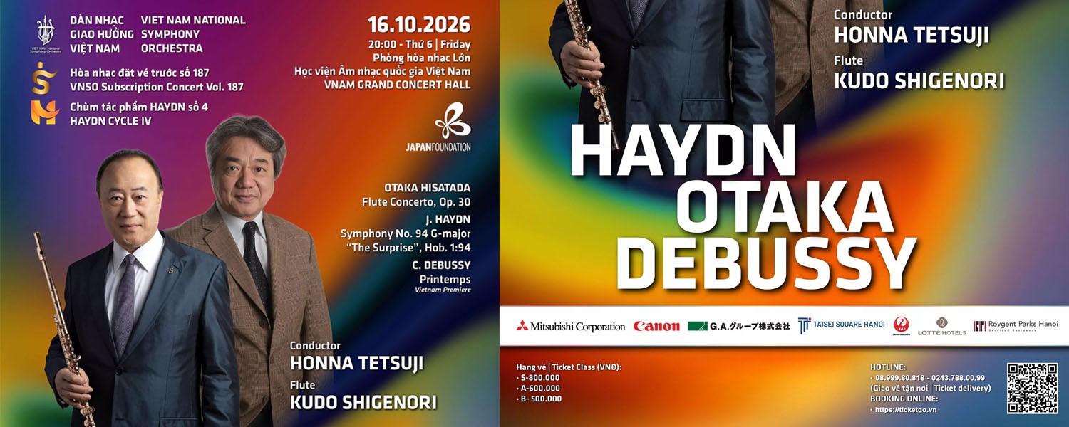 Hòa nhạc đặt vé trước số 187 - Subscription Concert Vol 187 | Haydn Otaka Debussy