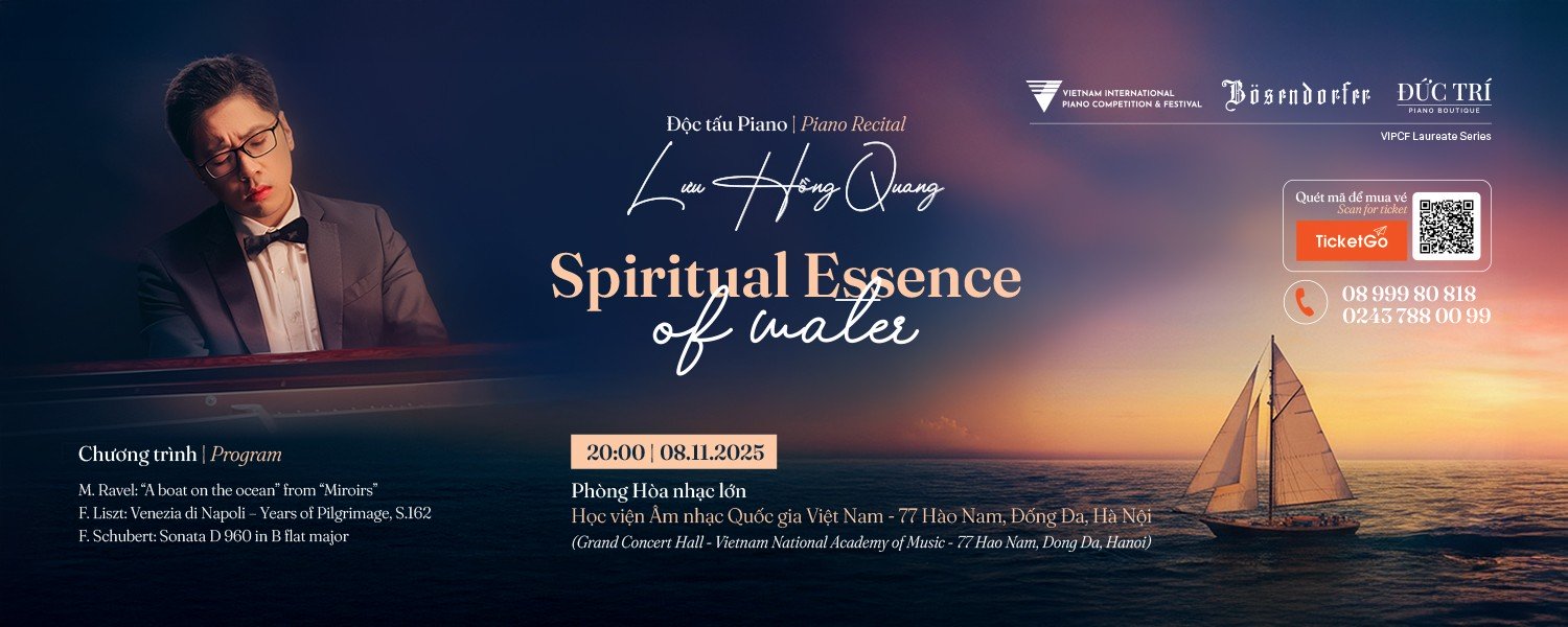 Piano Recital Luu Hong Quang: Spiritual Essence Of Water