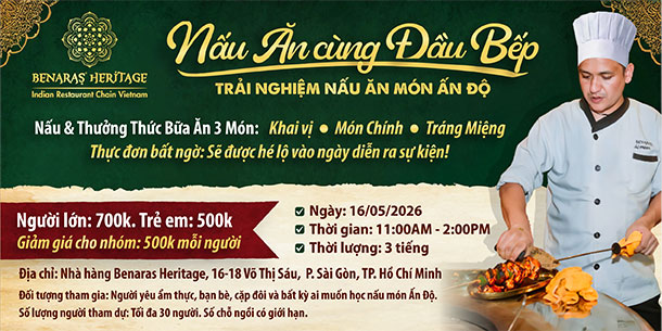 Workshop Nấu Ăn Ấn Độ tại Sài Gòn | Benaras cooking experience 