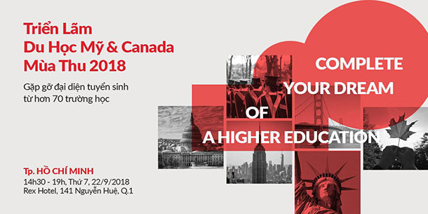 Triển lãm Du học Mỹ & Canada Mùa thu 2018