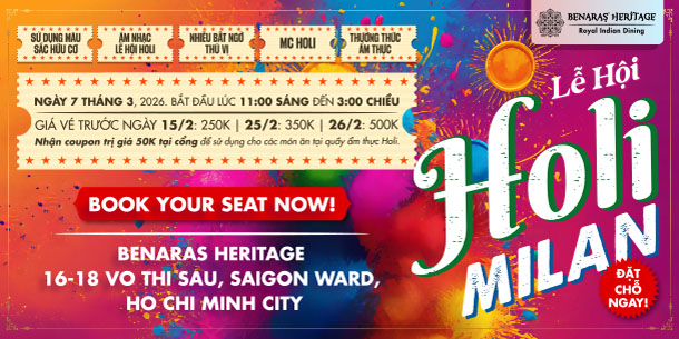 Lễ hội Sắc Màu & Văn Hóa Ấn Độ - HOLI MILAN 2026 tại TP. Hồ Chí Minh