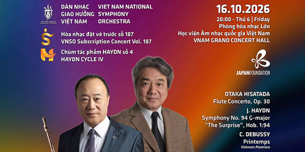 Hòa nhạc đặt vé trước số 187 - Subscription Concert Vol 187 | Haydn Otaka Debussy