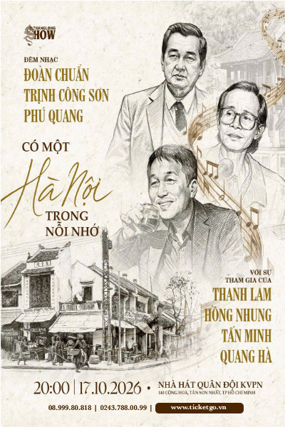 Đêm Nhạc Đoàn Chuẩn -  Trịnh Công Sơn - Phú Quang: Có Một Hà Nội Trong Nỗi Nhớ | TP.HỒ CHÍ MINH