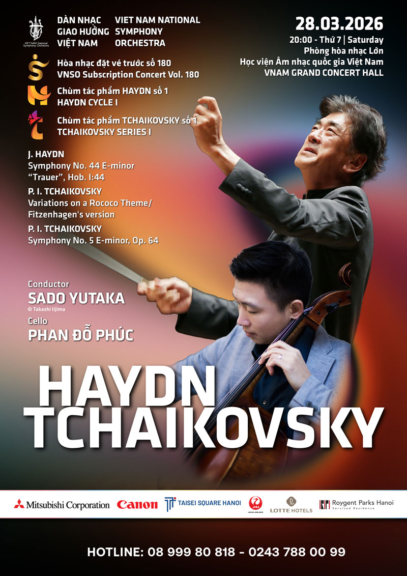 Hòa nhạc đặt vé trước số 180 - HAYDN TCHAIKOVSKY | SUBSCRIPTION CONCERT VOL. 180