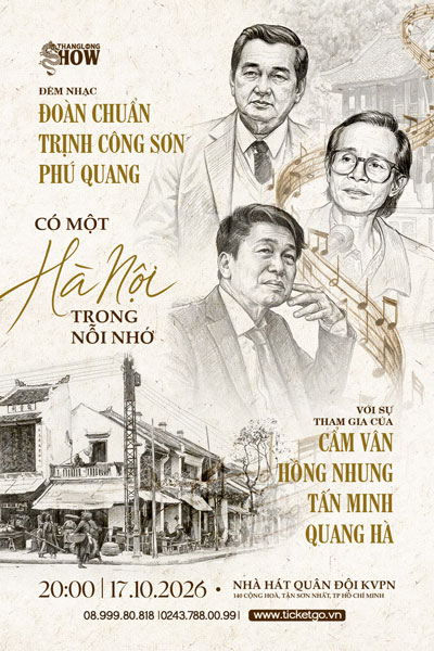 Đêm Nhạc Đoàn Chuẩn -  Trịnh Công Sơn - Phú Quang: Có Một Hà Nội Trong Nỗi Nhớ | TP.HỒ CHÍ MINH