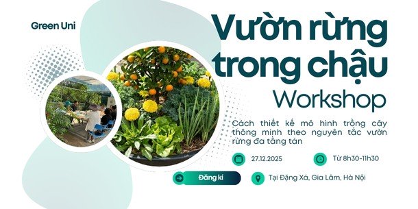 Workshop - Vườn rừng trong chậu | Trung tâm đào tạo Nông nghiệp Green Uni