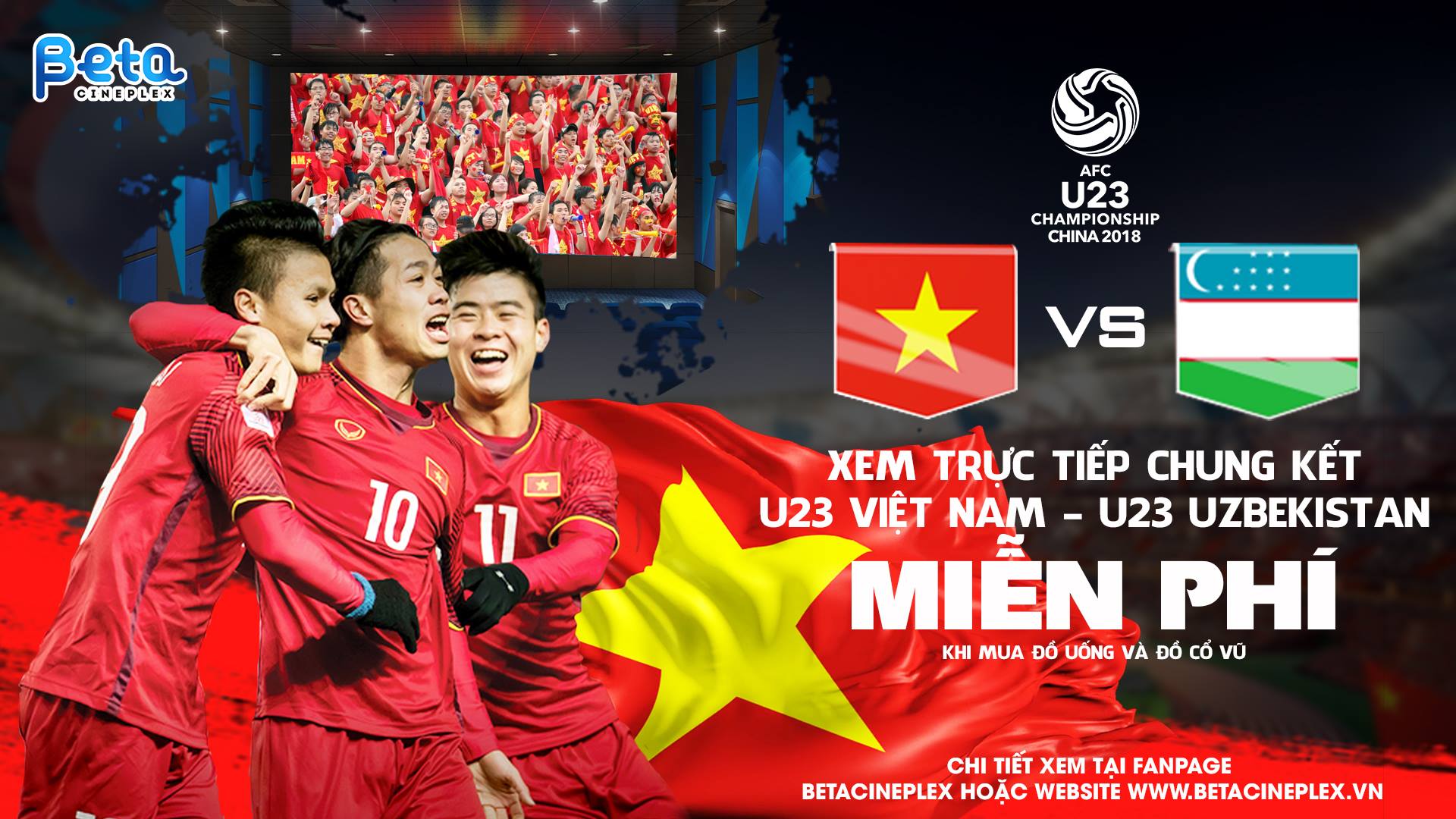 Tổng hợp các địa điểm xem chung kết U23 Việt Nam có màn hình lớn ở Hà Nội và Sài Gòn