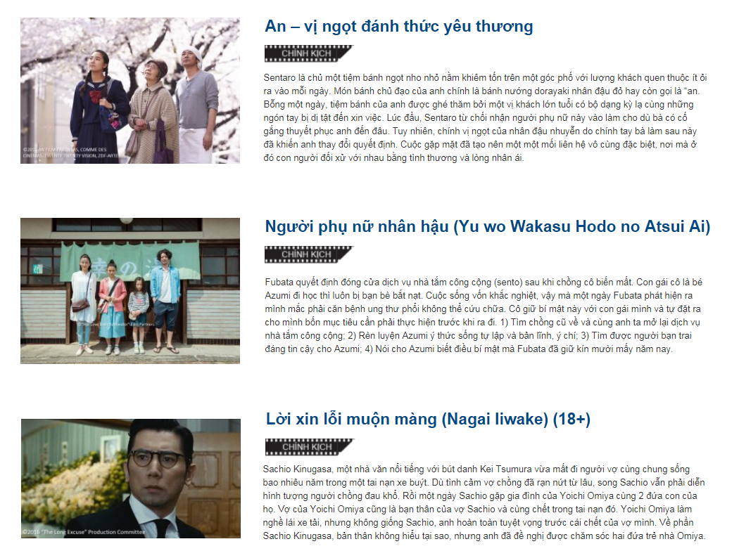 Li&ecirc;n hoan phim Nhật Bản 2017